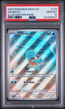 2023 POKEMON MEW EN-151 ILLUSTRATION RARE #170 SQUIRTLE PSA 10 - Image 1