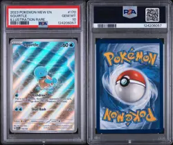 2023 POKEMON MEW EN-151 ILLUSTRATION RARE #170 SQUIRTLE PSA 10 - Image 3