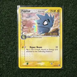 2006 Pokemon Pupitar 59/101 EX Dragon Frontiers Reverse Holo Stamped NM - Image 3