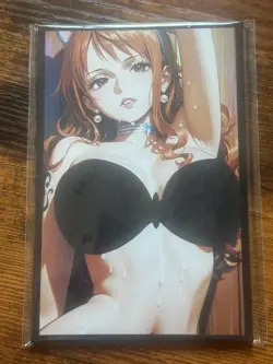 Nami One Piece Spicy Waifu Anime Heat Reveal A6 Board Card - Image 1
