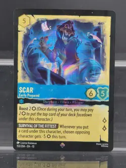 Disney Lorcana Scar - Eerily Prepared 153/204 Whispers in the Well Super Rare Fo - Image 1