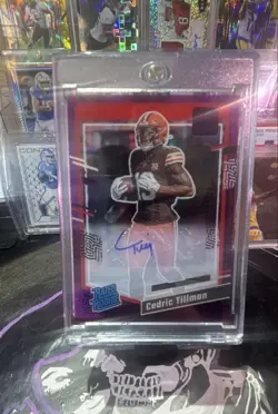 2023 Panini Clearly Donruss - Cedric Tillman #54 Purple Autographs /175 (AU, RC) - Image 1