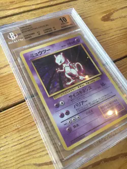 BGS Pristine 10 1996 Japanese Base Set Mewtwo Holo Population 3 - Image 5