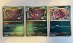 Pokemon TCG Gengar Perfect Order 050/088 Holo & reverse + Haunter Reverse - Image 1