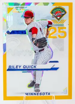 2025 Panini Prospect Edition Riley Quick /10 Holo Gold #38 Twins - Image 2