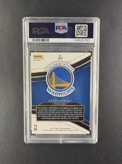 2017-18 Panini Select ZEBRA PRIZM Courtside #267 KEVIN DURANT PSA 10 - Warriors - Image 2