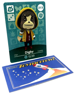 Animal Crossing Nintendo Amiibo - DIGBY #213 - Series 3 Authentic Card - Image 1