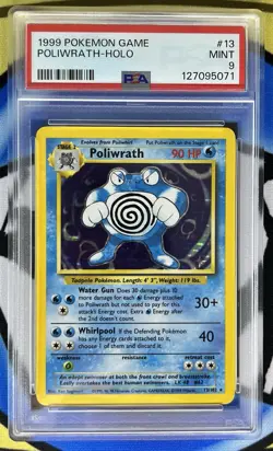 1999 Pokemon Poliwrath PSA 9 Mint Holo #13 Base Set - Image 1