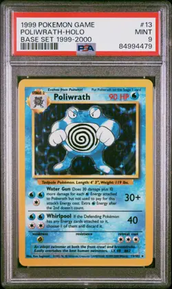 PSA 9 Poliwrath 13/102 Base Set Holo Pokemon Card WOTC 1999-2000 4th Print Mint - Image 1