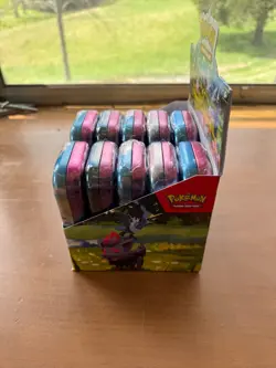 Pokemon Ascended Heroes Mini Tin Display 10 Sealed Booster Tins Open Display - Image 4