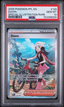 Dawn PSA 10 2025 Pokemon Phantasmal Flames 129/094 SPECIAL ILLUSTRATION RARE - Image 1