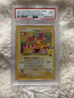 Pokemon Pikachu TCG Birthday Celebrations Classic Collection Holo Card - Image 1