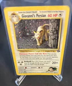 Pokemon Giovanni's Persian Holo Rare 8/132 Gym Challenge Card English Creased - Image 1
