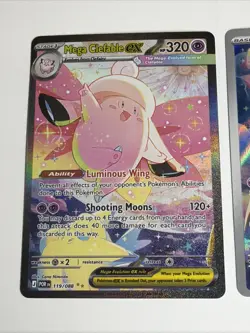 Mega Clefable ex 119/108 + Clefairy IR 094/091 Pokemon Card Lot NM - Image 2