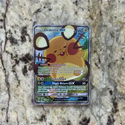 Pokemon TCG Dedenne GX Full Art Ultra Rare Holo Card Unbroken Bonds 195/214 - Image 1