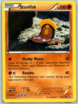 Stunfisk Legendary Treasures 83/113 MP-HP Pokemon Card - Image 1