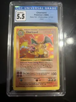 CGC 5.5 Charizard 1999 Base Set 4/102 Shadowless Holo Pokemon Card - Image 1
