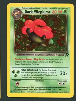 Dark Vileplume 13/82 Team Rocket Holo Unlimited Pokemon Card NM/LP - Image 1