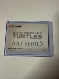 MTG Rocksteady, Rowdy Rhino Art Card Normal NM | 54 ASTMT S - Image 2