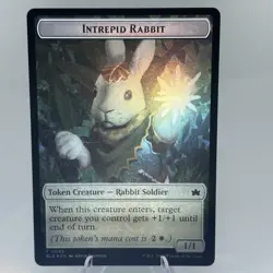 Intrepid Rabbit Token + Wall Token - Double-Sided Token - Bloomburrow - Foil - Image 1