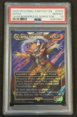 Kefka Court Mage Borderless Surge Foil M 0543 PSA 10 MTG Final Fantasy - Image 1
