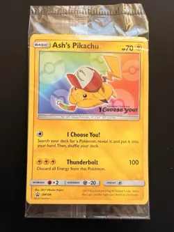 Pokemon Ash’s Pikachu SM108 Black Star Promo Sealed - I Choose You Movie Promo - Image 3