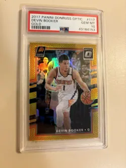 2017 Panini Donruss Optic /10 Psa 10 Devin Booker. Gold Numbered 9/10!! GemMnt10 - Image 1