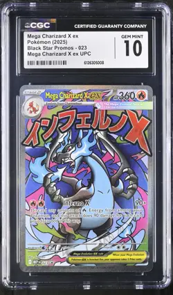 MEGA CHARIZARD X EX UPC Black Star Promo #023 CGC 10 Pokemon [Nostalgium] - Image 1