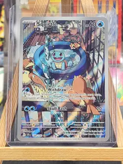 2024 Pokemon TCG: Stellar Crown Squirtle 148/142 Illustration Rare Card - Image 1