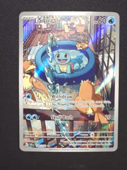 2024 Pokemon TCG: Stellar Crown Squirtle 148/142 Illustration Rare Card - Image 2