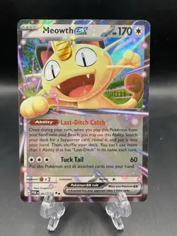 Pokemon Meowth ex 062/088 Me03: Perfect Order Double Rare Holo - Image 1
