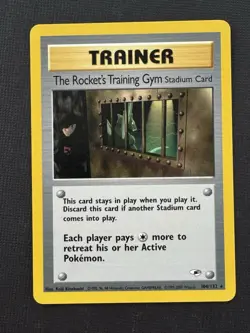 Pokemon The Rocket's Training Gym 104/132 Gym Heroes Unlimited Rare Trainer TCG - Image 1