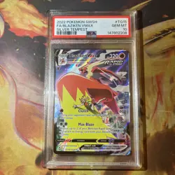2022 POKEMON SWORD & SHIELD SILVER TEMPEST #TG15 FULL ART/BLAZIKEN VMAX PSA 10 - Image 1