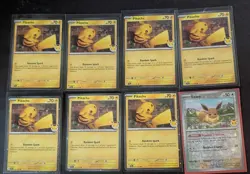 (7) Pikachu Promo Pokemon Day 2026 3 W/ Swirls And Eevee Promo 2025 8 Cards NM - Image 1