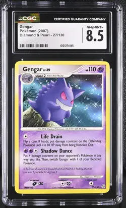 CGC 8.5 Gengar 2007 Diamond & Pearl 27/130 Pokemon Card - Image 1