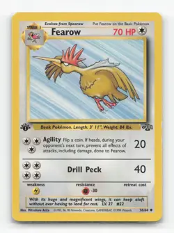 Pokemon TCG - Fearow 36/64 Lightly Played Uncommon Jungle 1st Edition - Image 1