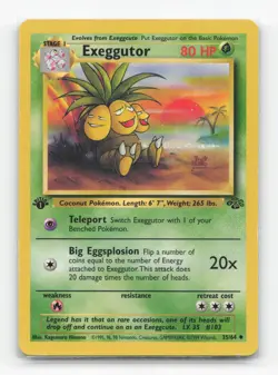Pokemon TCG - Exeggutor 35/64 Lightly Played Uncommon Jungle 1st Edition - Image 1