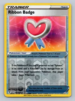 Pokemon Ribbon Badge SWSH07: Evolving Skies 155/203 Near Mint NM Reverse Holo - Image 1