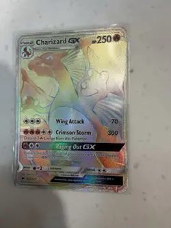 Charizard GX 150/147 LP Rainbow Secret Rare S&M Burning Shadows Pokemon TCG - Image 1