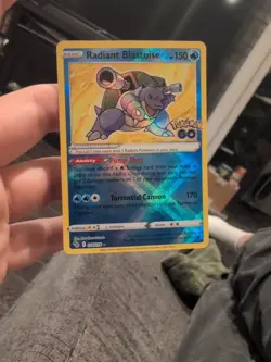 Radiant Blastoise 018/078 Holo Radiant Rare Pokemon GO NM - Image 1