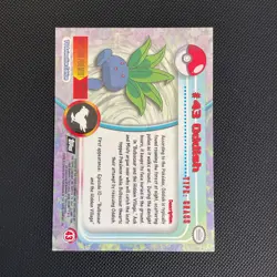 Pokemon Oddish #43 Topps TV Animation Series 2 Black Logo - Image 2