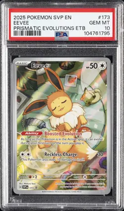 2025 POKEMON SVP EN-SV BLACK STAR PROMO #173 EEVEE PSA 10 - Image 1