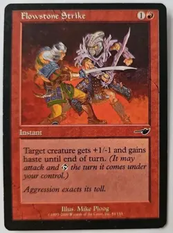 MTG Magic The Gathering Card Flowstone Strike Instant Red Nemesis - Image 1