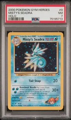 2000 Pokemon Gym Heroes Holo Misty's Seadra #9 🌀🌀 DOUBLE SWIRL!! - Image 1