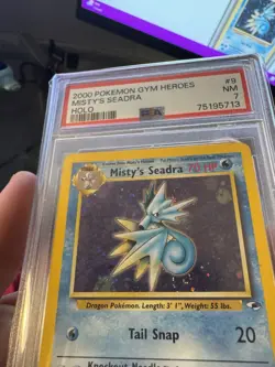 2000 Pokemon Gym Heroes Holo Misty's Seadra #9 🌀🌀 DOUBLE SWIRL!! - Image 4