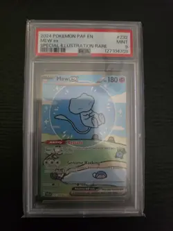 2024 Pokemon S&V Paldean Fates MEW EX SIR 232/091 BUBBLE MEW PSA 9 MINT - Image 1