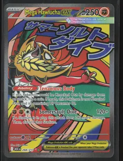 MEGA HAWLUCHA EX 268/217 MEGA ATTACK RARE ME: ASCENDED HEROES POKEMON NM/M - Image 1