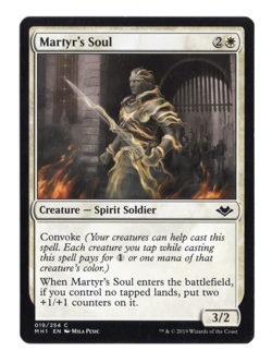 MTG-Martyr's Soul-Modern Horizons-19-LP-NonFoil - Image 1