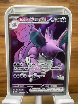 Pokemon TCG Team Rockets Nidoking EX 216/182 Destined Rivals Full Art NM - Image 1