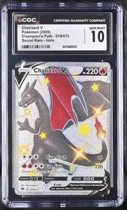 Pokemon champions path Charizard V 079/073 secret rare CGC Gem Mint 10! - Image 1